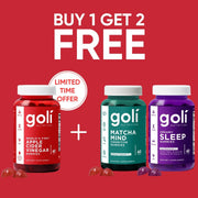 Goli Apple Cider Vinegar Gummies Trio — With Matcha Cognizin And Sleep Melatonin