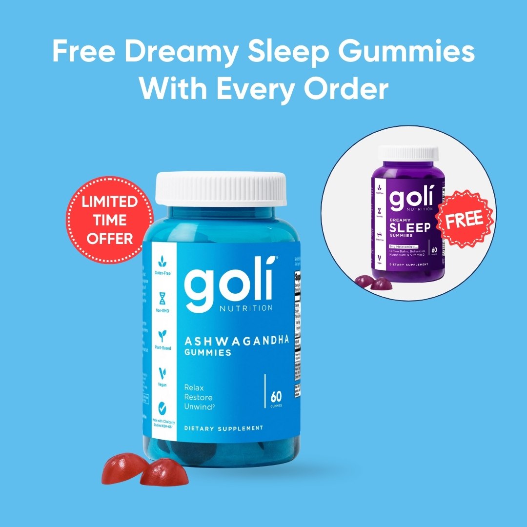 Goli® Ashwagandha Gummies + FREE Sleep Gummies — KSM-66® Vegan Gelatin-Free Set