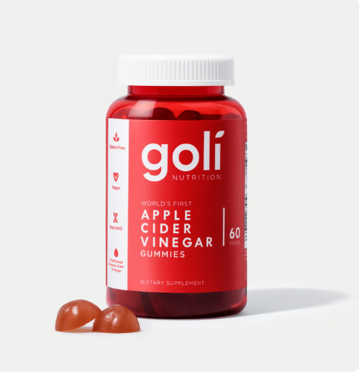 Goli Apple Cider Vinegar Gummies for Bundle — Vegan, Non-GMO with Vitamins B9 & B12