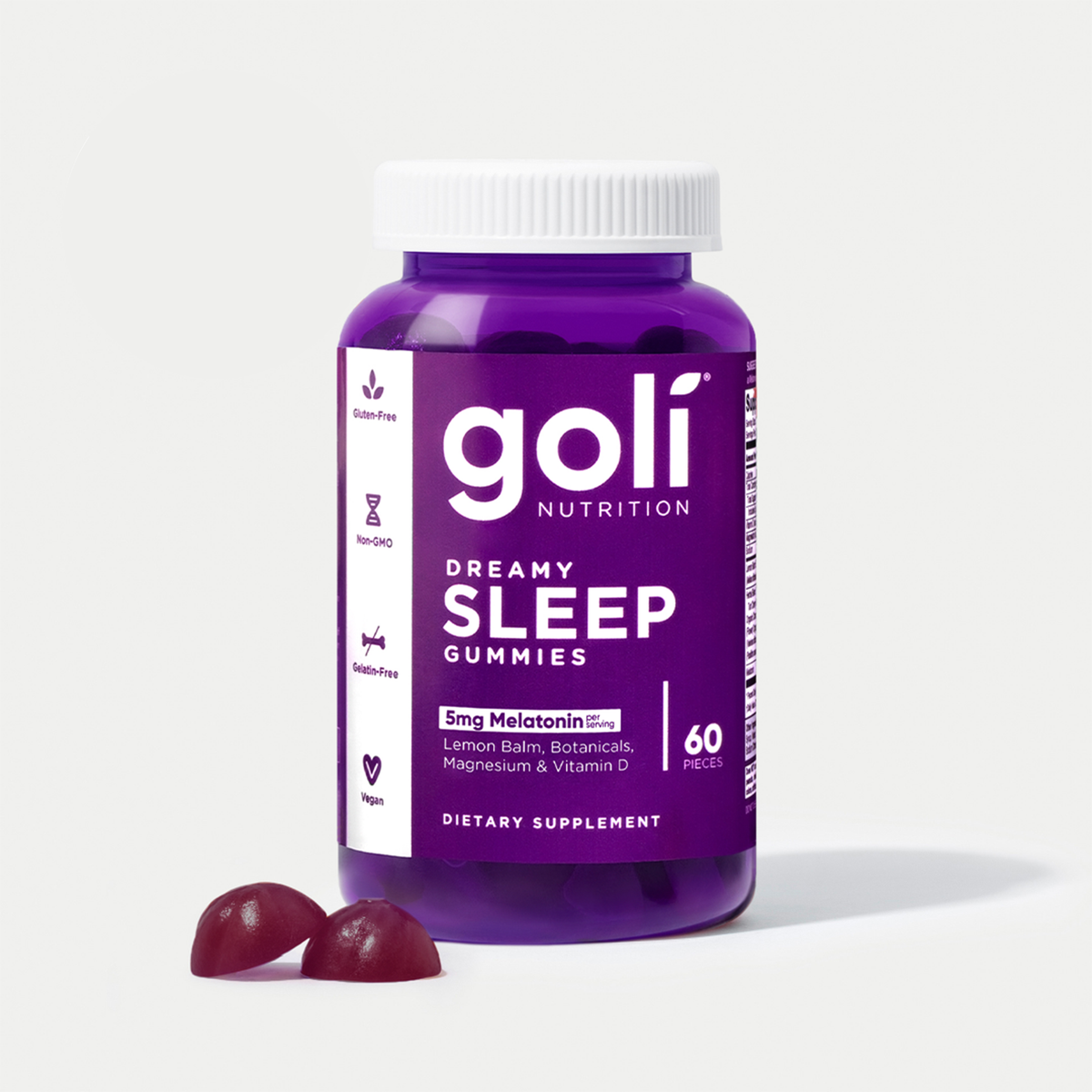 Goli Dreamy Sleep Gummy — Melatonin, Magnesium And Lemon Balm, Gelatin-Free