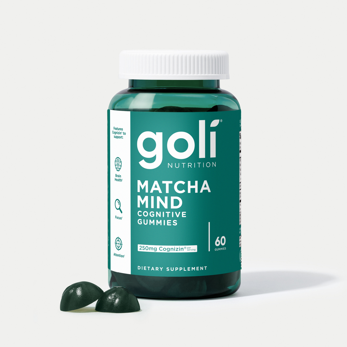 Goli Matcha Mind Gummies — Green Tea Powder With Cognizin For Focus, Vegan