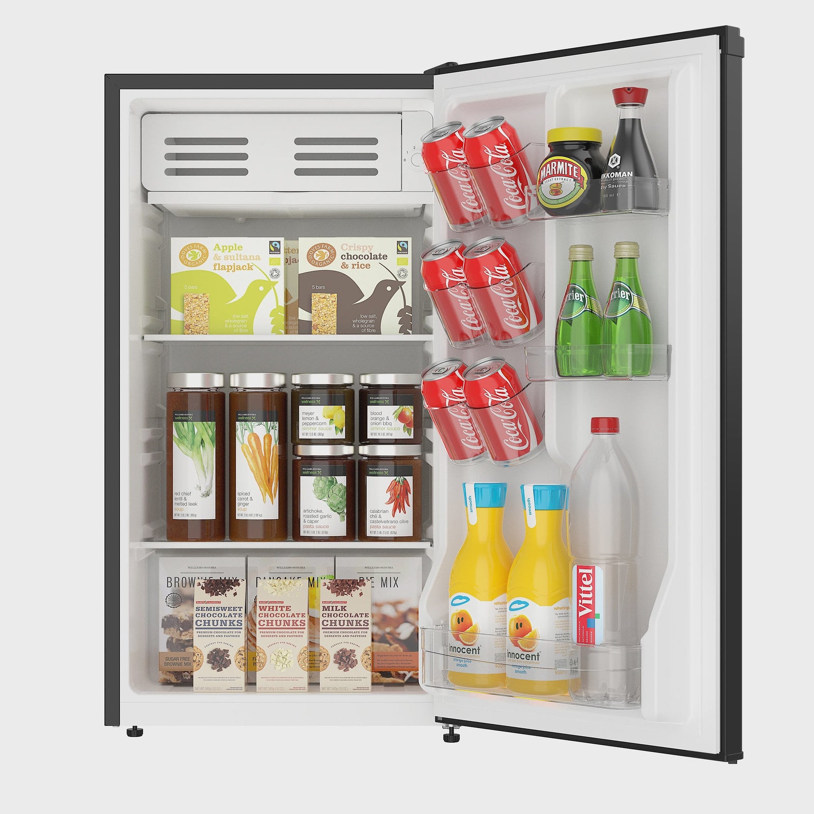 Arctic Chef 3.2 Cu. ft. Compact Refrigerator with Eraser Board Door, RFR326, Black