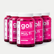 Goli 5 Bottles of Women's Multi Gummies — 18 Nutrients with Biotin and Key Minerals