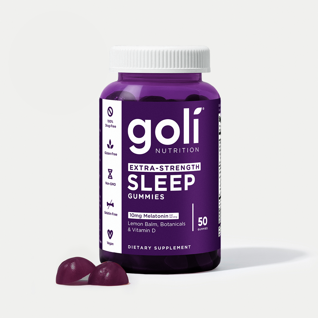 Goli Extra-Strength Sleep Gummies for Bundle — 10mg Melatonin, Lemon Balm, Vitamin D