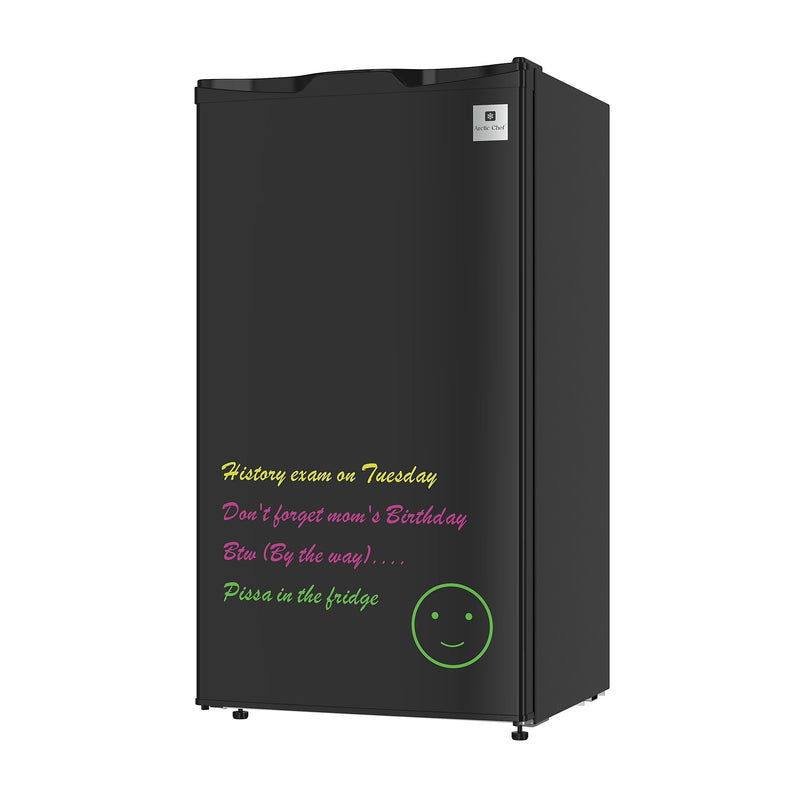 Arctic Chef 3.2 Cu. ft. Compact Refrigerator with Eraser Board Door, RFR326, Black L8412