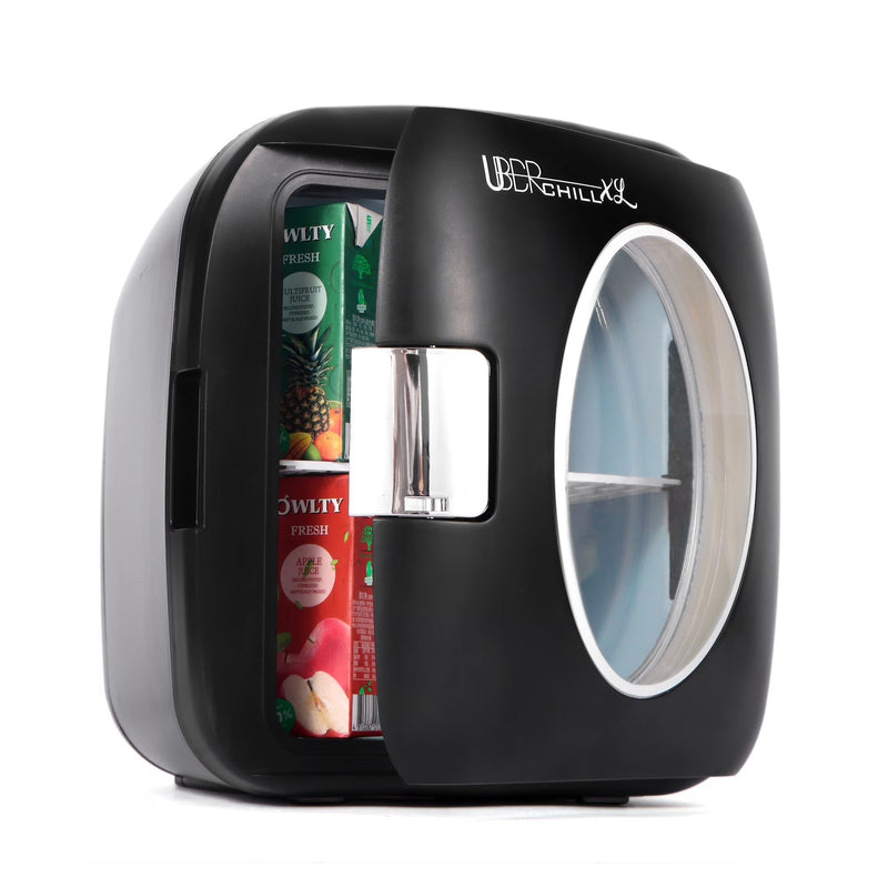 Uber Appliance Mini Fridge Retro Beverage Cooler Warmer - Personal Portable Refrigerator (9 Liters/0.32 Cu Ft) M8317