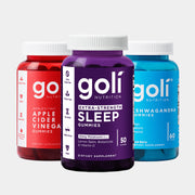 Goli 10mg Melatonin, Lemon Balm & Vitamin D Gummies With ACV B9 & B12 — Sleep Tight Bundle