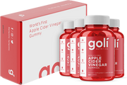 Goli Four Jars of Apple Cider Vinegar Gummies, Loyalty Bonus — Vegan, Non-GMO