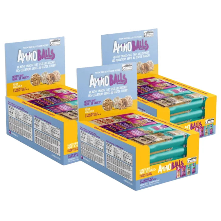 Amino Balls Vegan Protein Variety Pack, 36 x 40 g I5852