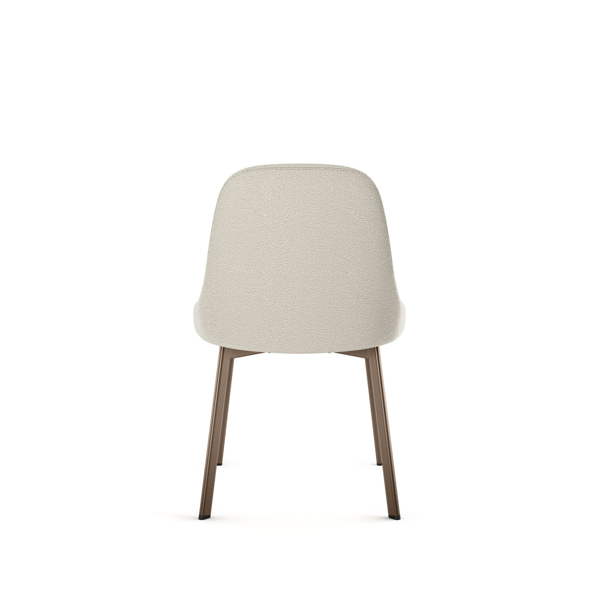 Harper Upholstered Dining Chair, Boucle Polyester Fabric & Bronze Metal Frame