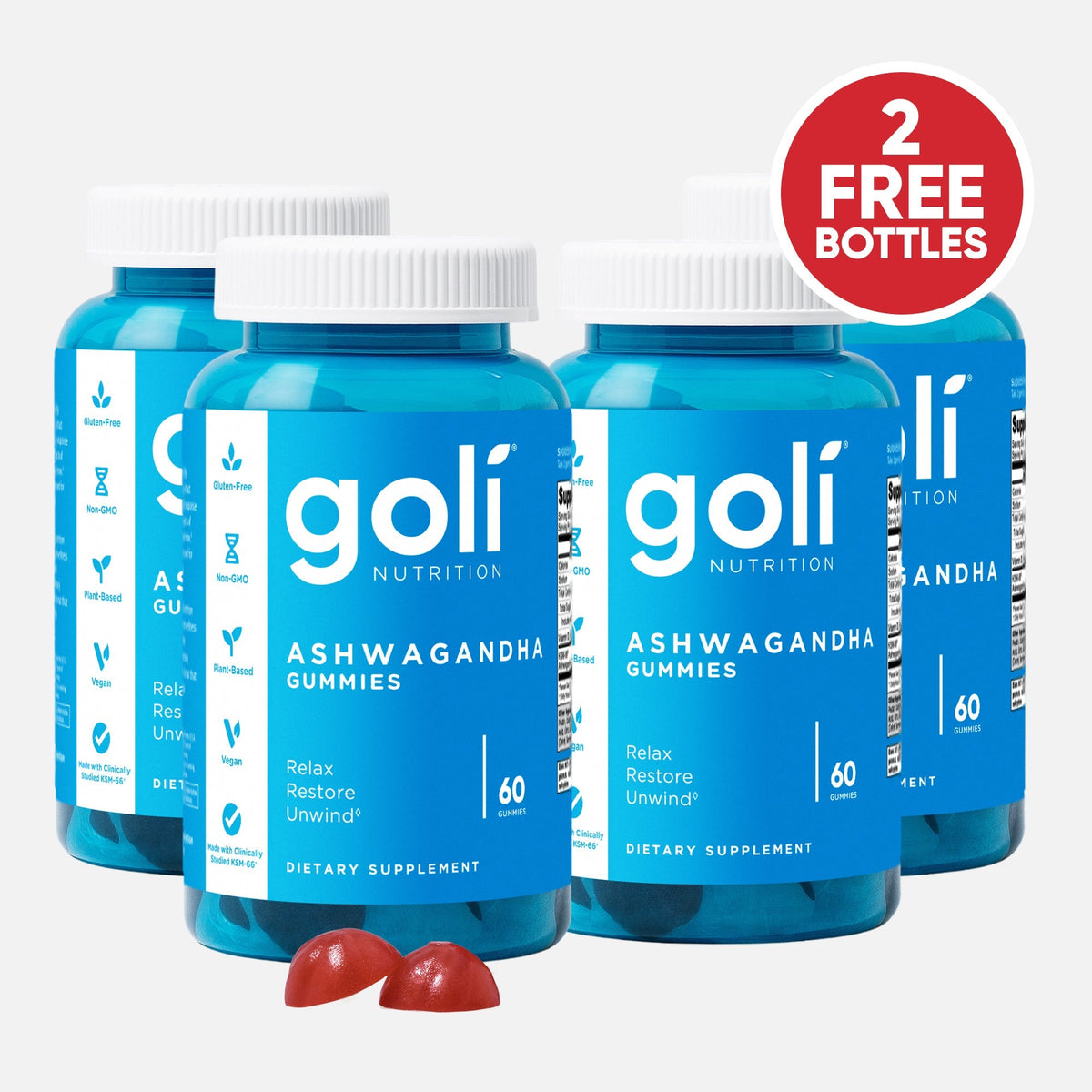 GoliAshwa Gummies — KSM-66 Ashwagandha With Vitamin D, Gluten-Free
