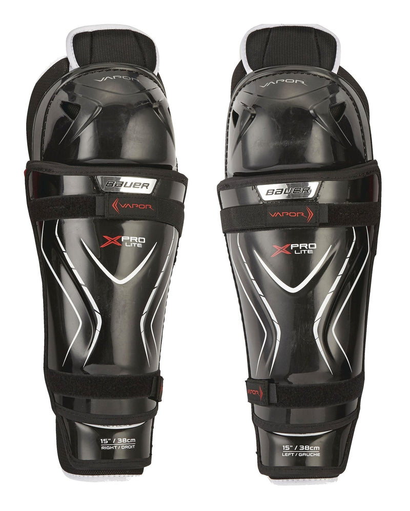 Vapor X Pro Lite Junior Hockey Shin Guards with Tapered Fit, Hyperlite HD Foam, Black Y7037
