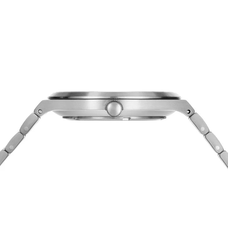 Bering Titanium White Silver-tone Guilloche Dial Men's Watch
