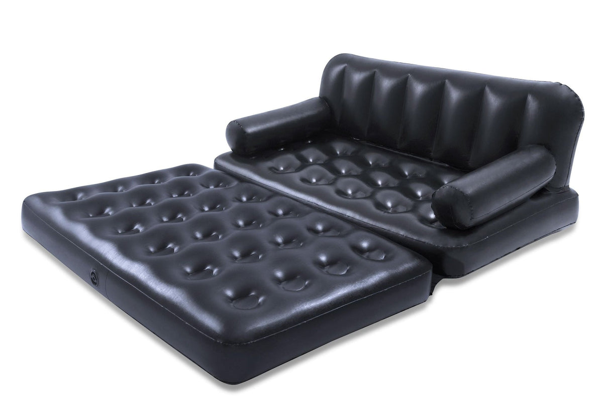 5-in-1 Inflatable Multi-Functional Sofa Air Couch, Double, Navy