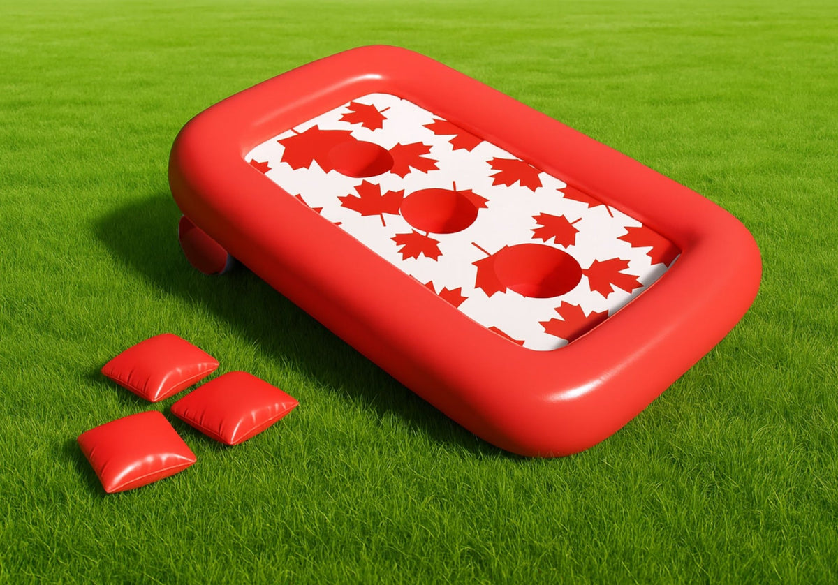Canada Day Inflatable Cornhole Game Set, Red/White