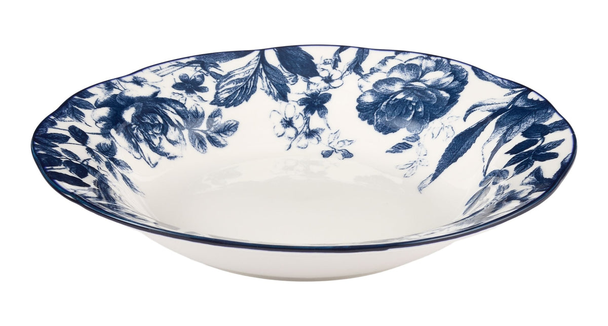 CANVAS Augusta Stoneware Dinner Bowl, 1-pc, White/Blue Floral