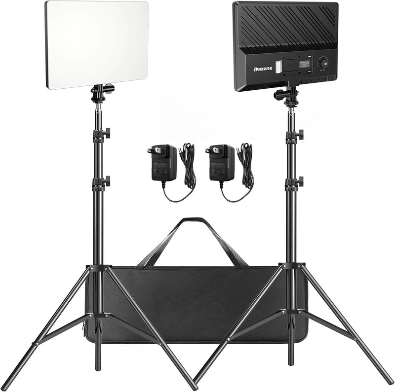 D50 LED Video Light Panel Lights 15.4", 2 Packs 45W 3000K-8000K Bi-Color Dimmable Photography Lighting, CRI 96 Videography Lighting for Video Shooting/Gaming/Live Stream/Studio/Film D2059