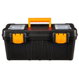 Certified Portable Plastic Tool Box with Removable Tray, 17-in