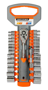 Certified Socket and Ratchet Set, 29-pc
