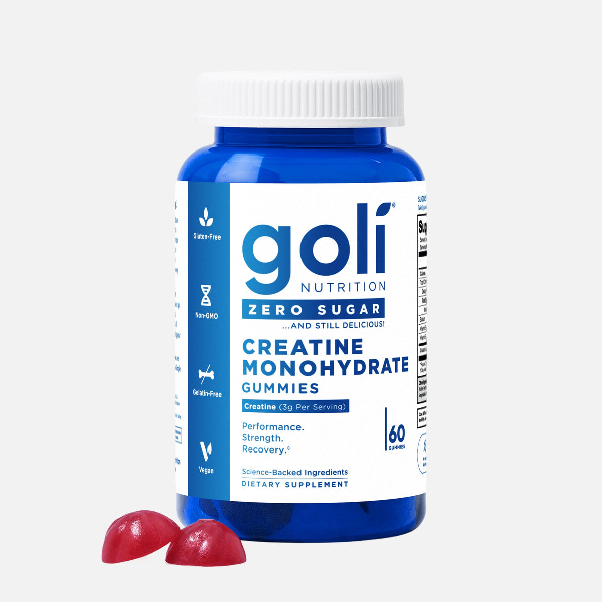 Lean Muscle Strength Support, Vitamin B6 & B12 — Goli® Nutrition Zero Sugar Creatine Gummies