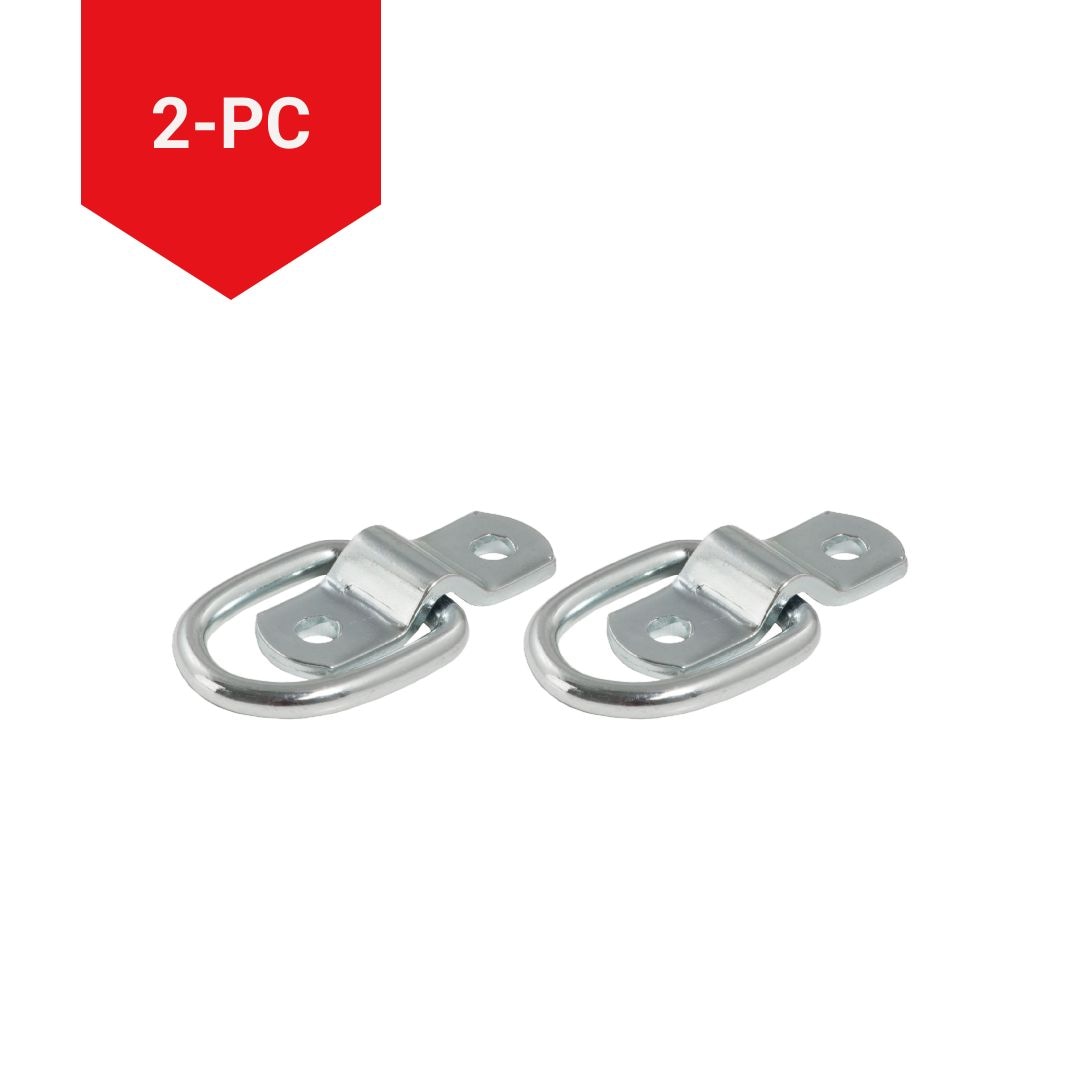 1-in x 1-1/4-in Surface-Mounted Tie-Down D-Rings, 1200-lb, 2-pk