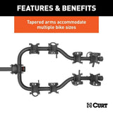 12126 Premium Hitch-Mounted Bike Rack (4-Bike, 2-in Shank)