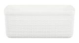 Small Jute Weave Nesting Storage Basket, White