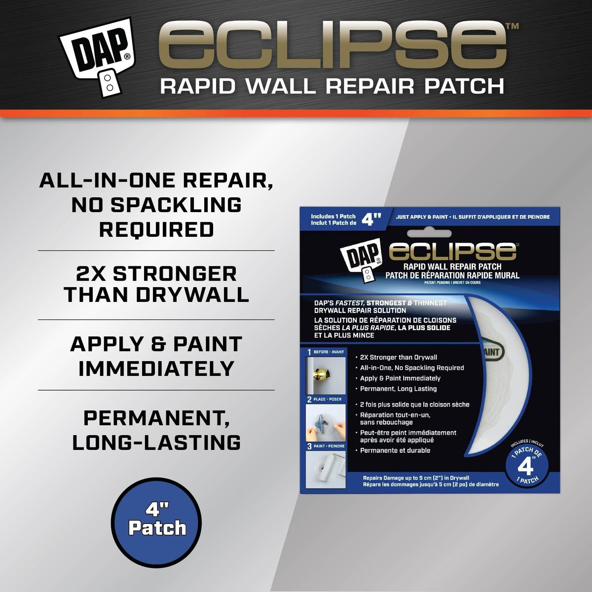 Eclipse Wall Repair Patch, 4-in