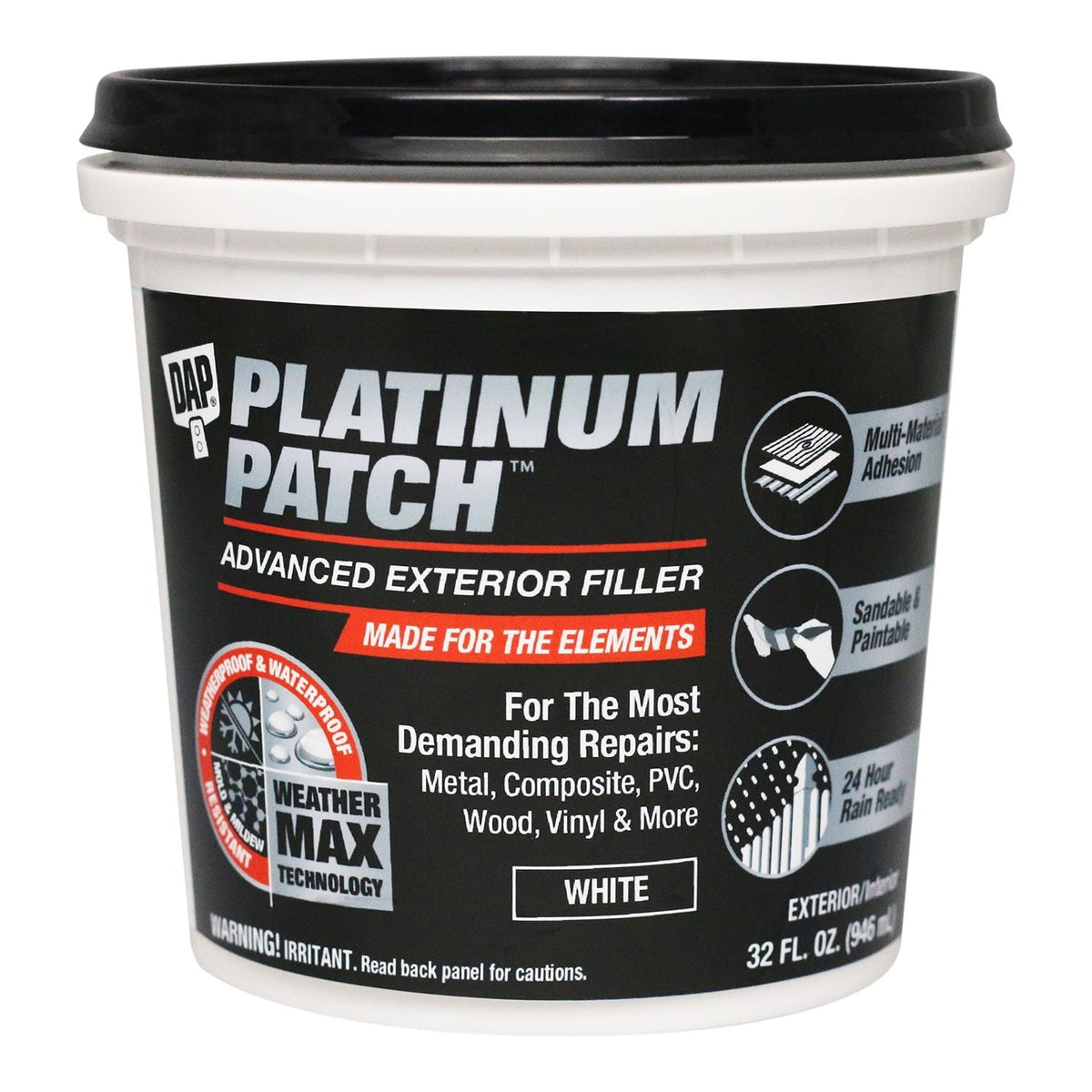 Platinum Patch Advanced Exterior Filler, 946-ml