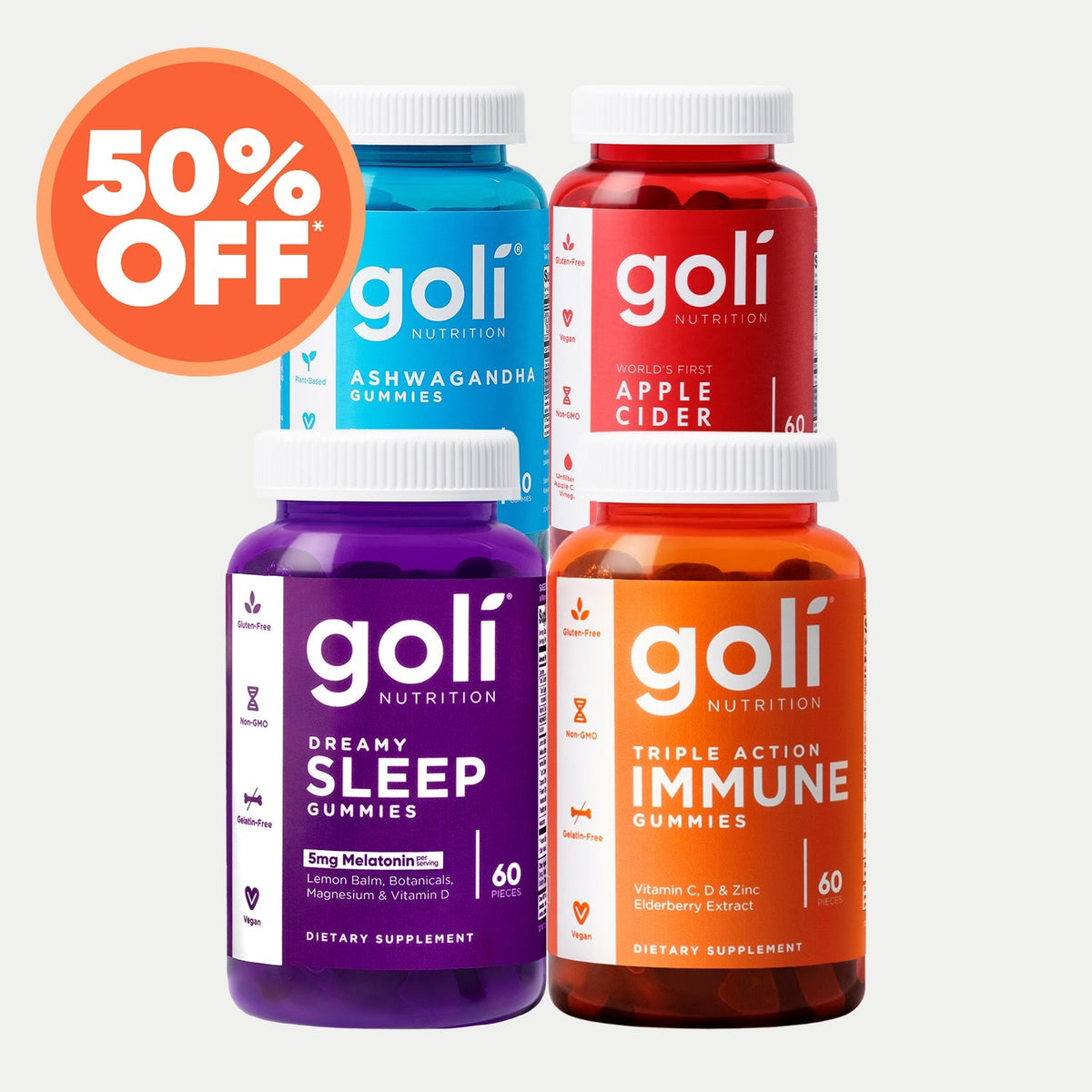 Goli ACV & KSM-66 Ashwagandha Gummy Set — FALLing for Gummies, Vegan Gelatin-Free