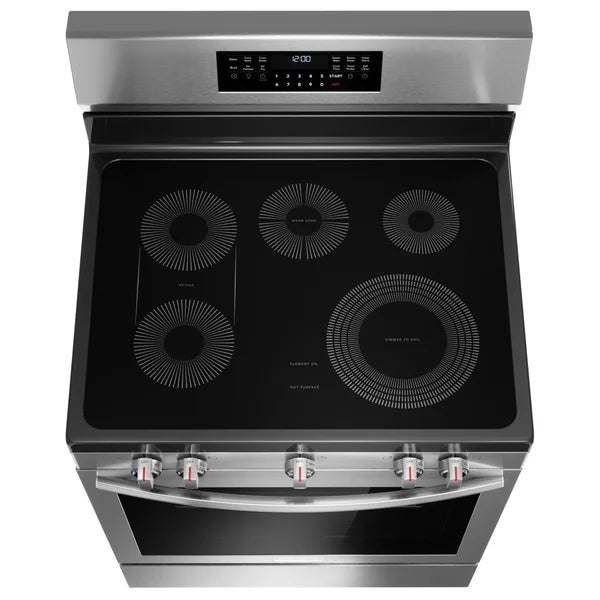 Gallery 30 in 5.3 cu ft. Stainless Steel Electric 5-Burner Range with Total Convection Y7556