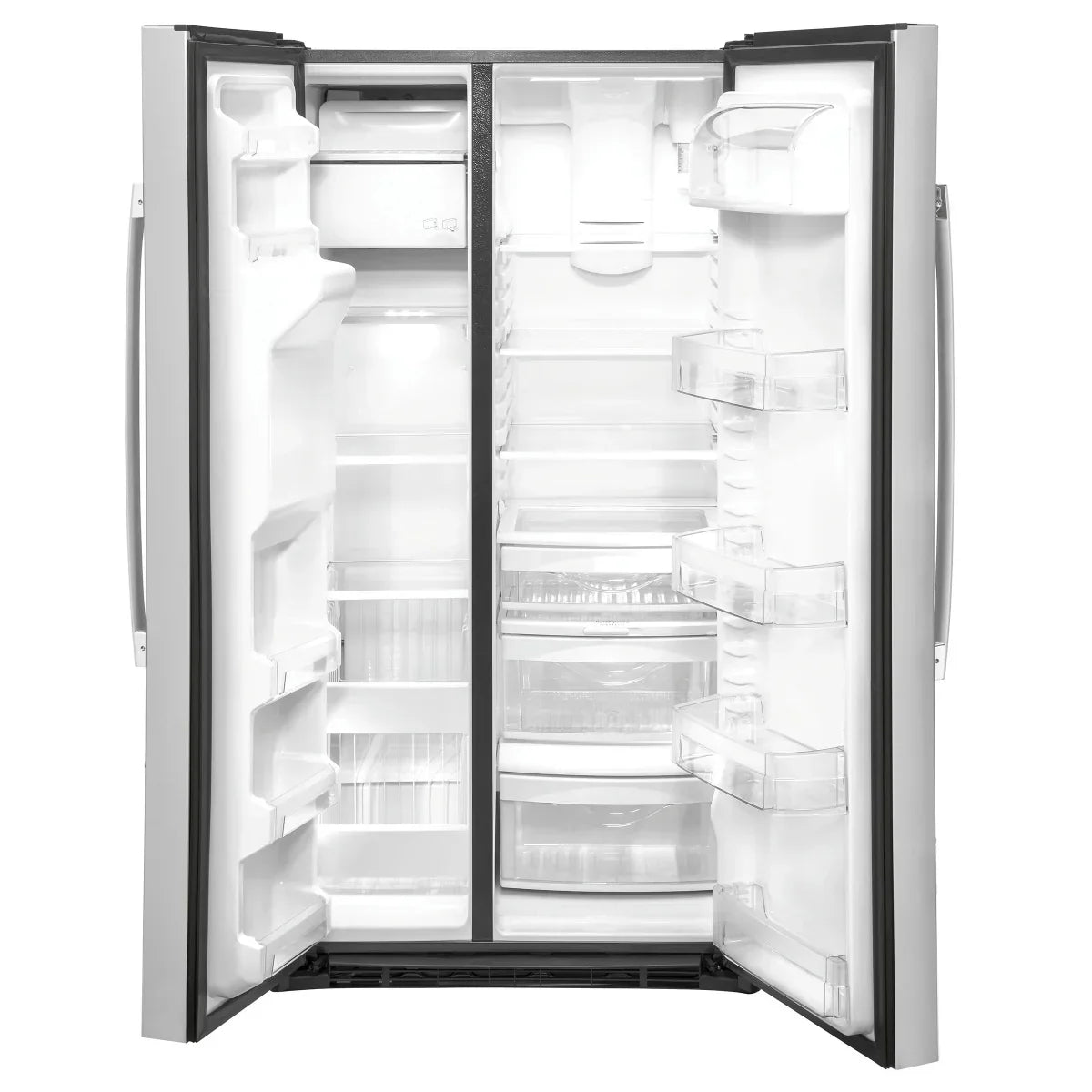 GE 36 in. 25.1 cu.ft. Stainless Steel Side-by-Side Refrigerator with FrostGuard Technology