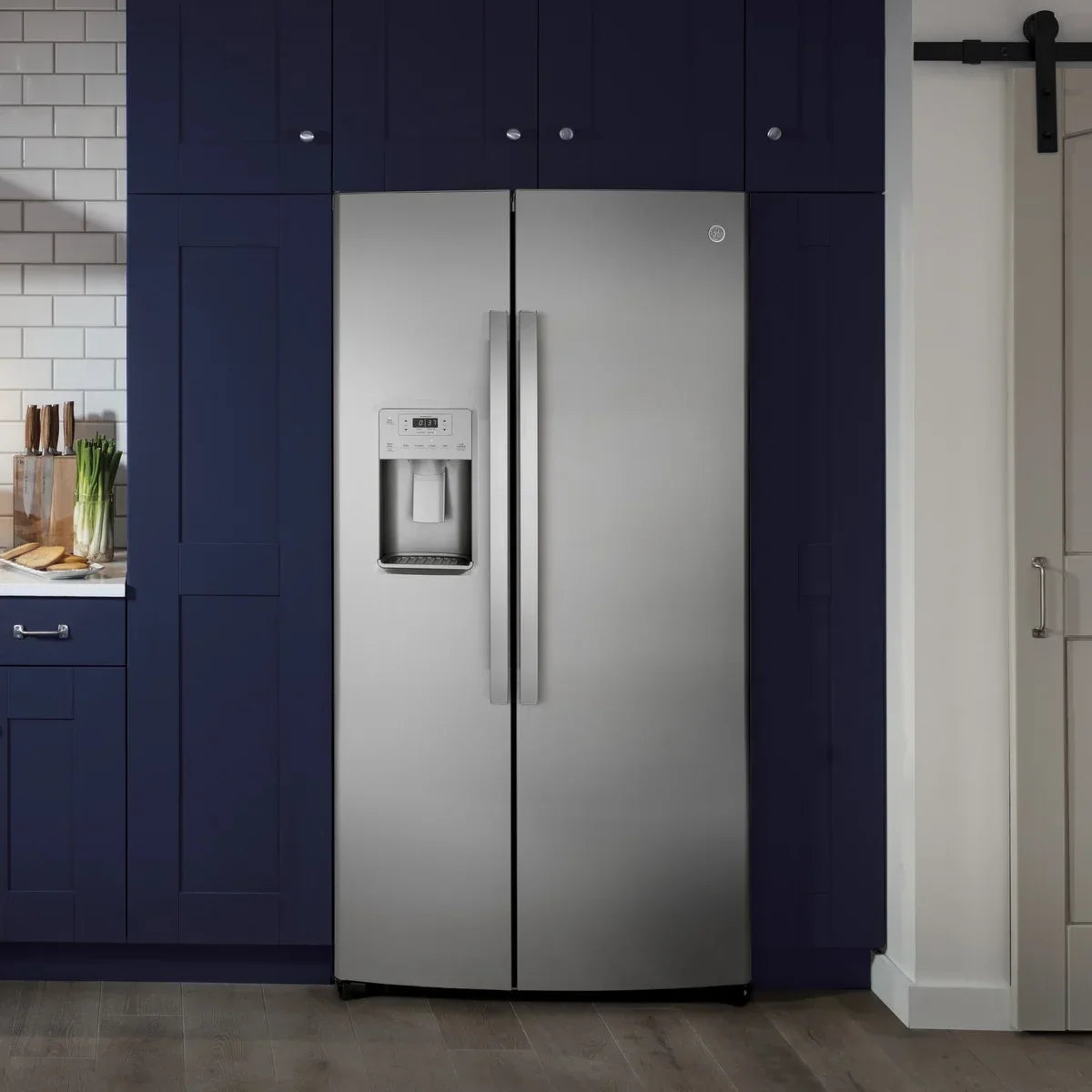 GE 36 in. 25.1 cu.ft. Stainless Steel Side-by-Side Refrigerator with FrostGuard Technology