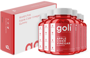 Goli 6 Bottles of Apple Cider Vinegar Gummies — Vegan, Non-GMO, Vitamins B9 & B12