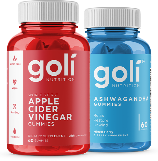 Goli Bundle Pack - ACV & Ashwa Gummies — Vegan with Vitamins B9, B12 & KSM-66