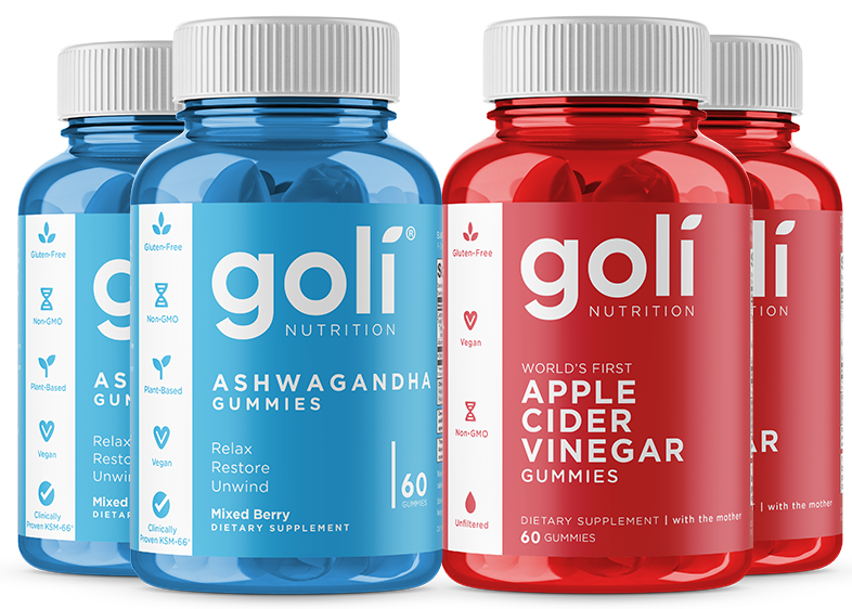 Goli Vegan Non-GMO Apple Cider Vinegar Plus Gelatin-Free Ashwa — GoliDeal - ACV & Ashwa Duo
