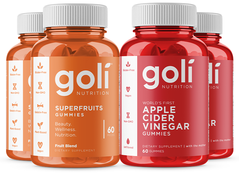Goli Bundle Pack - ACV & Superfruits Duo — Vegan Gummies with Collagen-Enhancing Blend