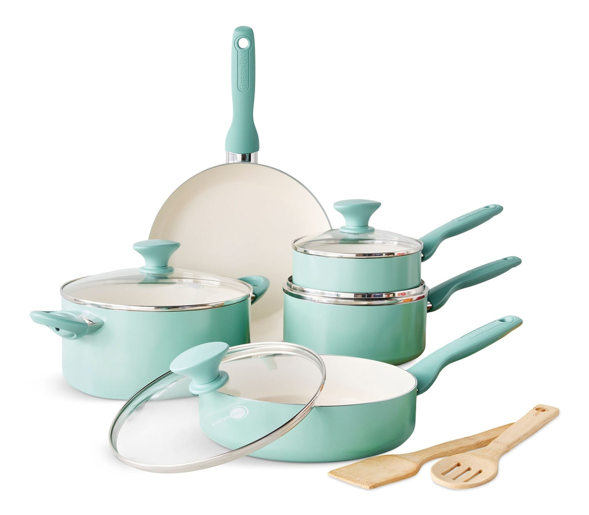 Rio Ceramic Cookware Set, Dishwasher & Oven Safe, 11-pc