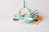 Rio Ceramic Cookware Set, Dishwasher & Oven Safe, 11-pc