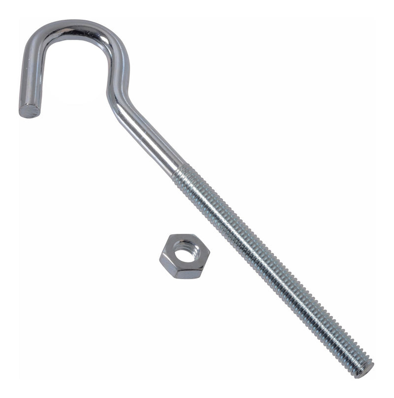 Zinc-Plated Lag Bolt Clothesline Hook, Corrosion Resistance, 7-1/4-in O9918