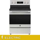 30 in. 5 cu ft. Stainless Steel Electric 4 Burner True Convection Range with Air Fry