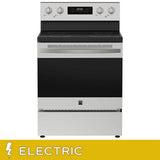 30 in. 5 cu ft. Stainless Steel Electric 4 Burner True Convection Range with Air Fry
