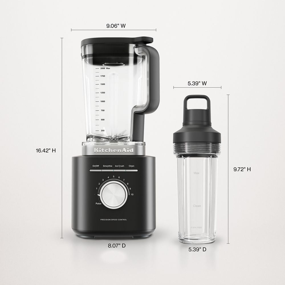 Single Blender with Jar, Precision Control, Black