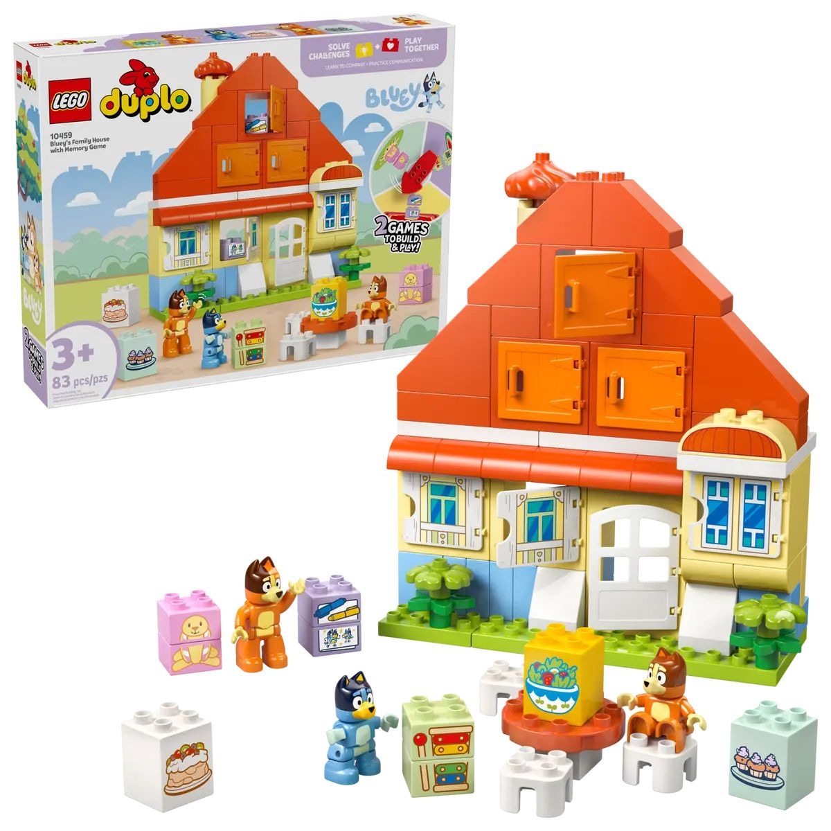 's Family House with Memory Game - 10459, 83-pcs, Ages 3+