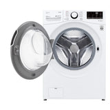 LG 5.2 cu ft. White Front Load Steam Washer with ThinQ Technology and Wi-Fi Enabled