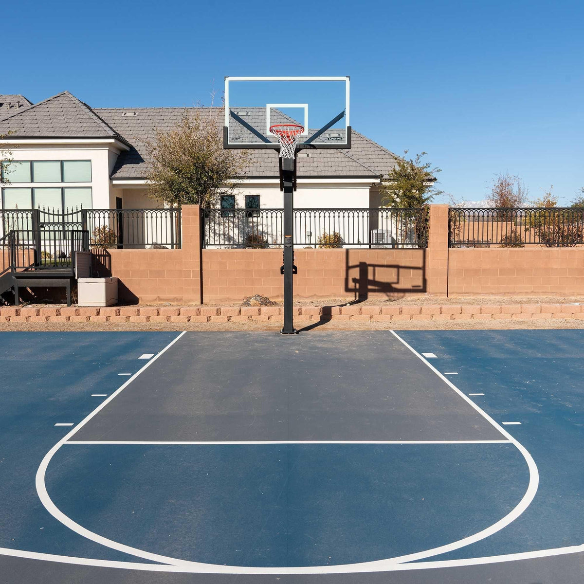 Lifetime Mommoth Bolt Down Basketball Hoop with 72-in Tempered Glass