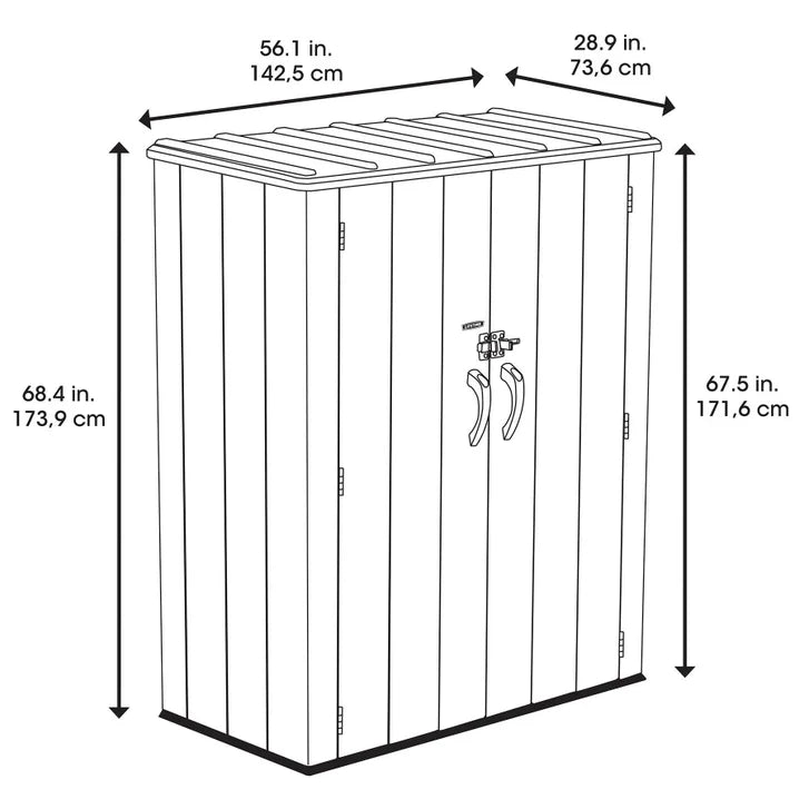 Lifetime Vertical Storage Shed with Shelves