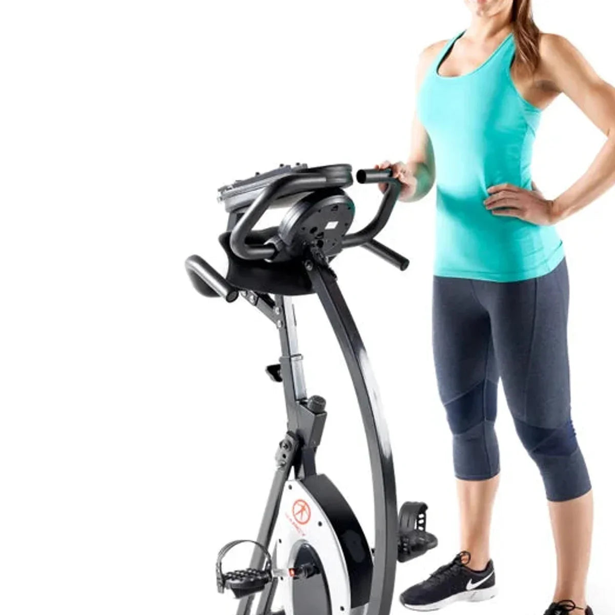 Marcy Foldable Exercise Bike with High-back Seat