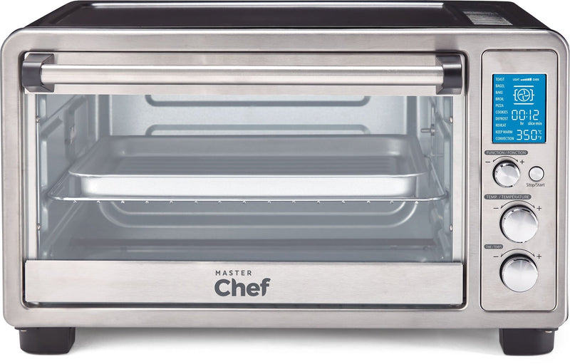Digital Convection Toaster Oven with 10 Functions, Stainless Steel, 6-Slices U6438