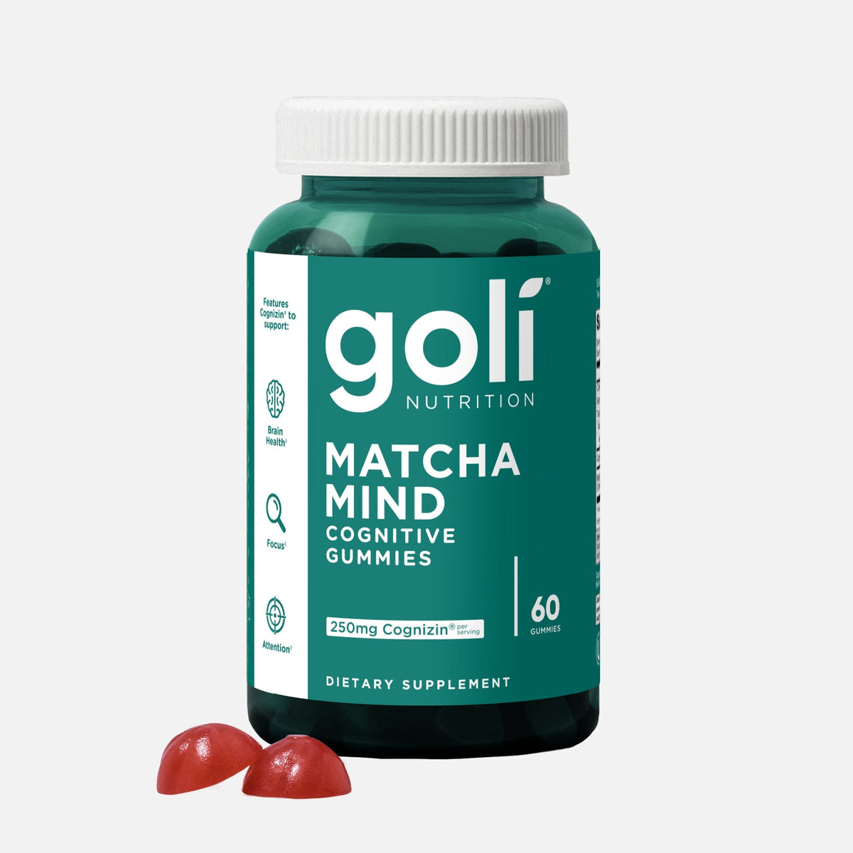 Daily Cognitive Health Blend With Cognizin — Goli Nutrition Matcha Mind Gummies, 48 Jars